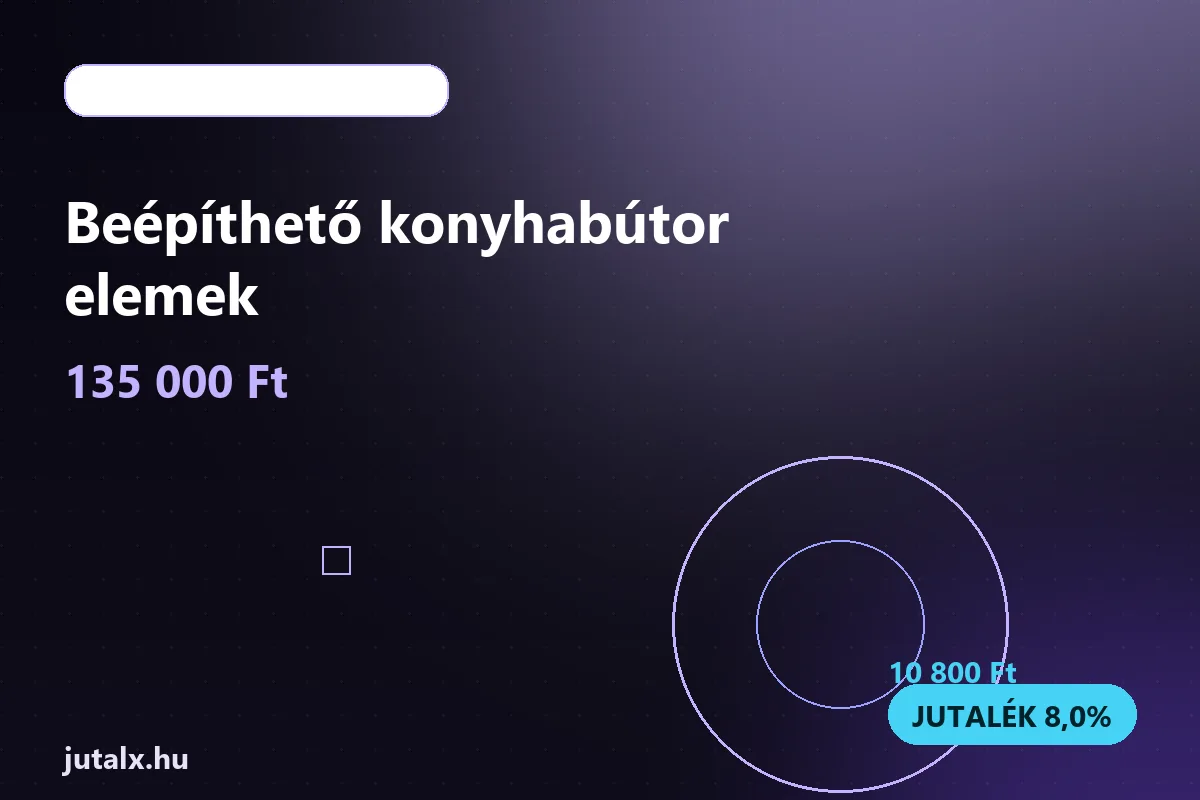 Beépíthető konyhabútor elemek — Bútor és lakberendezés ajánlat jutalékkal