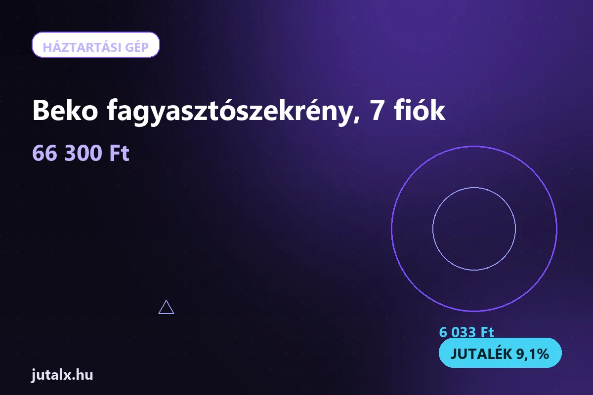 Beko fagyasztószekrény, 7 fiók — Háztartási gép ajánlat jutalékkal