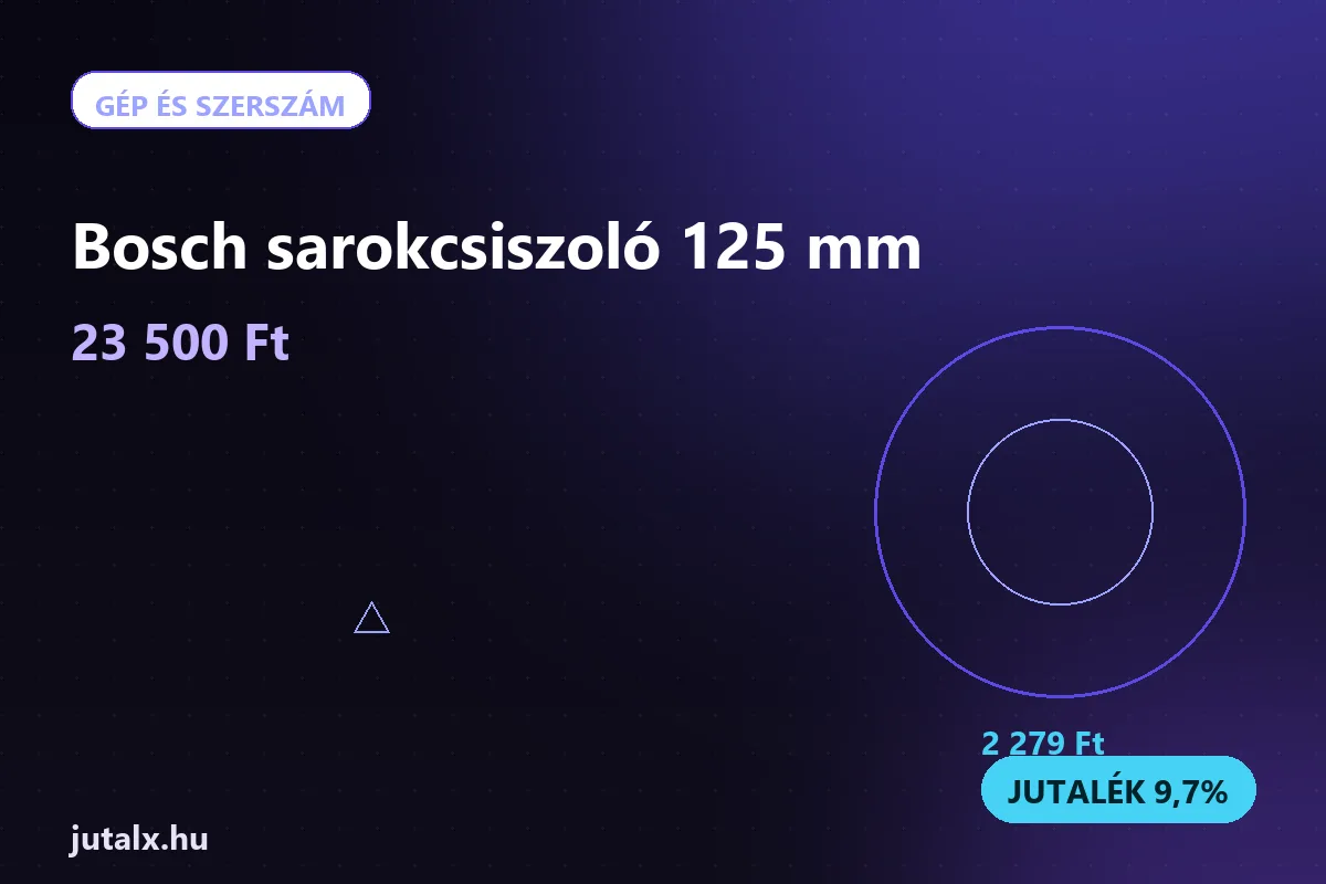 Bosch sarokcsiszoló 125 mm — Gép és szerszám ajánlat jutalékkal