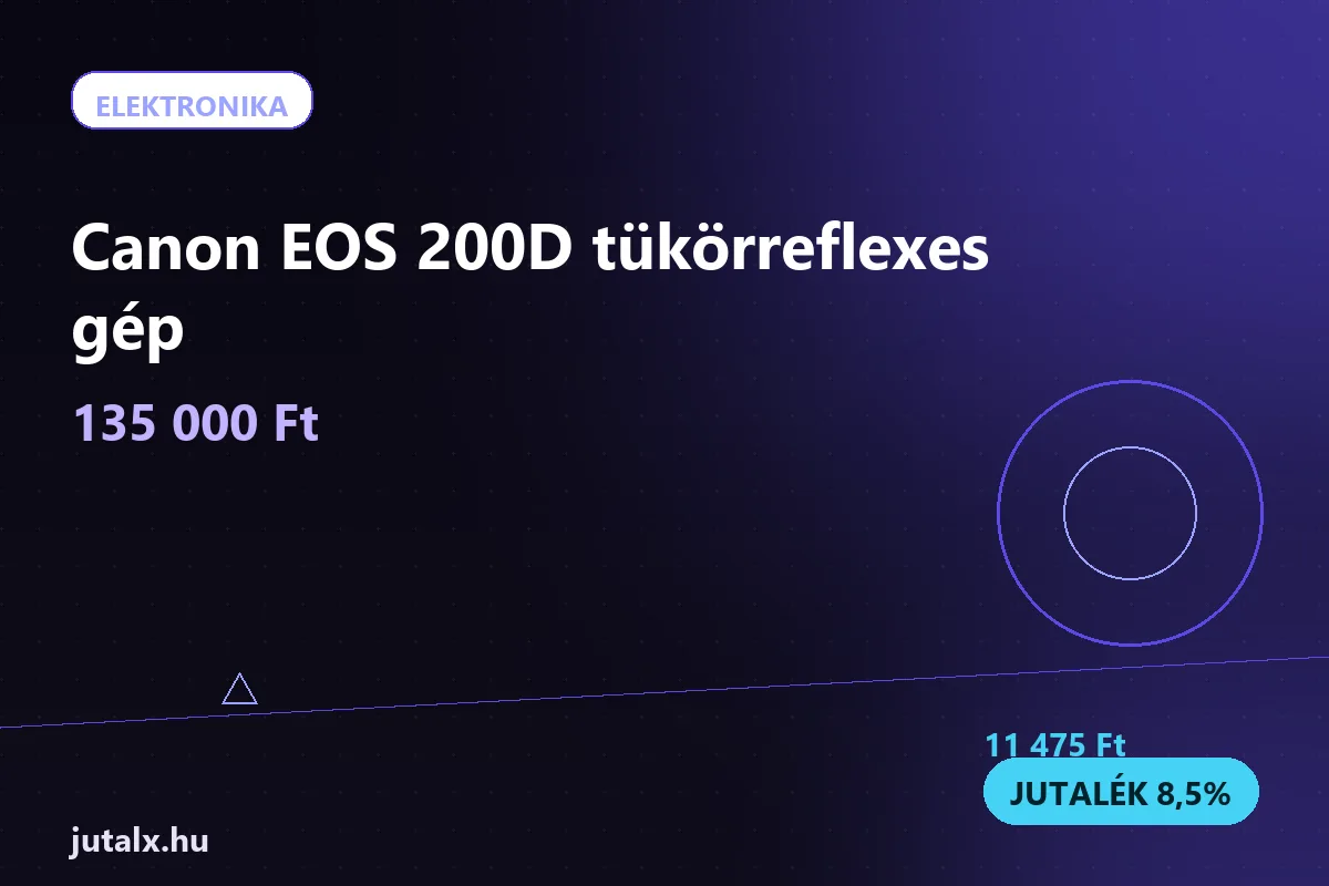 Canon EOS 200D tükörreflexes gép — Elektronika ajánlat jutalékkal