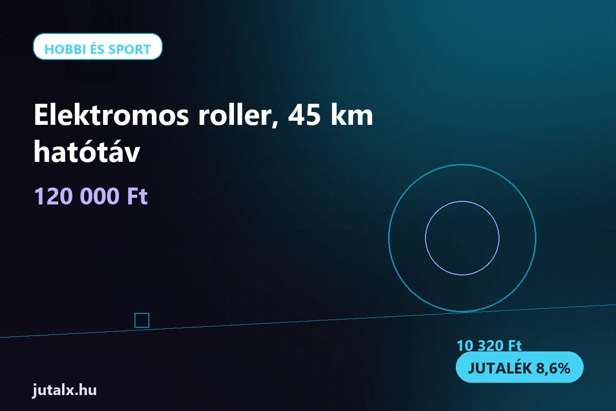 Elektromos roller, 45 km hatótáv — Hobbi és sport ajánlat jutalékkal