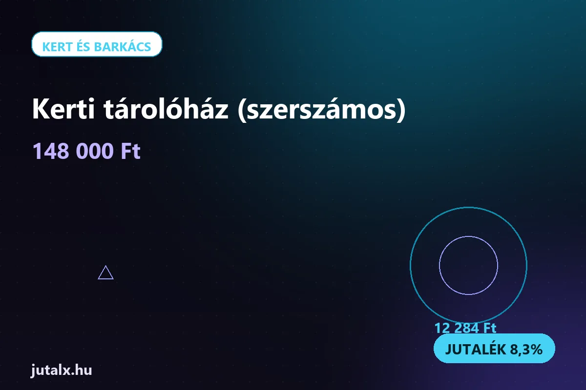 Kerti tárolóház (szerszámos) — Kert és barkács ajánlat jutalékkal