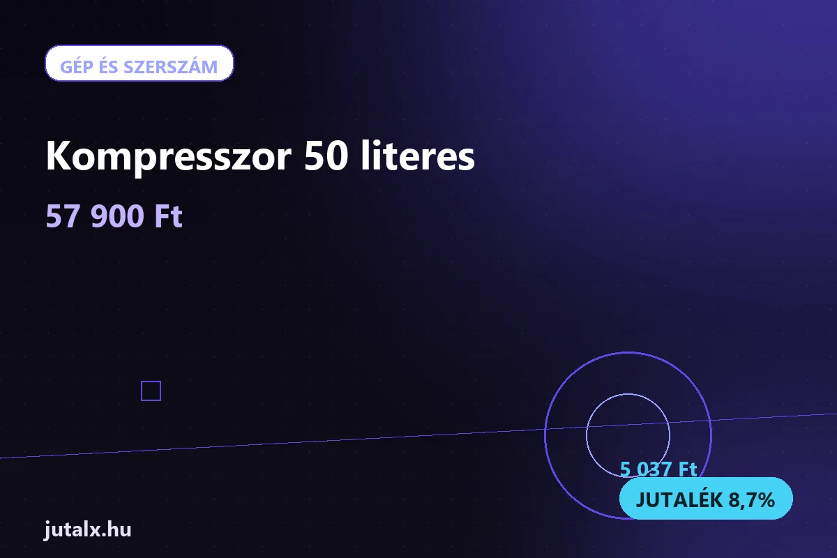 Kompresszor 50 literes — Gép és szerszám ajánlat jutalékkal