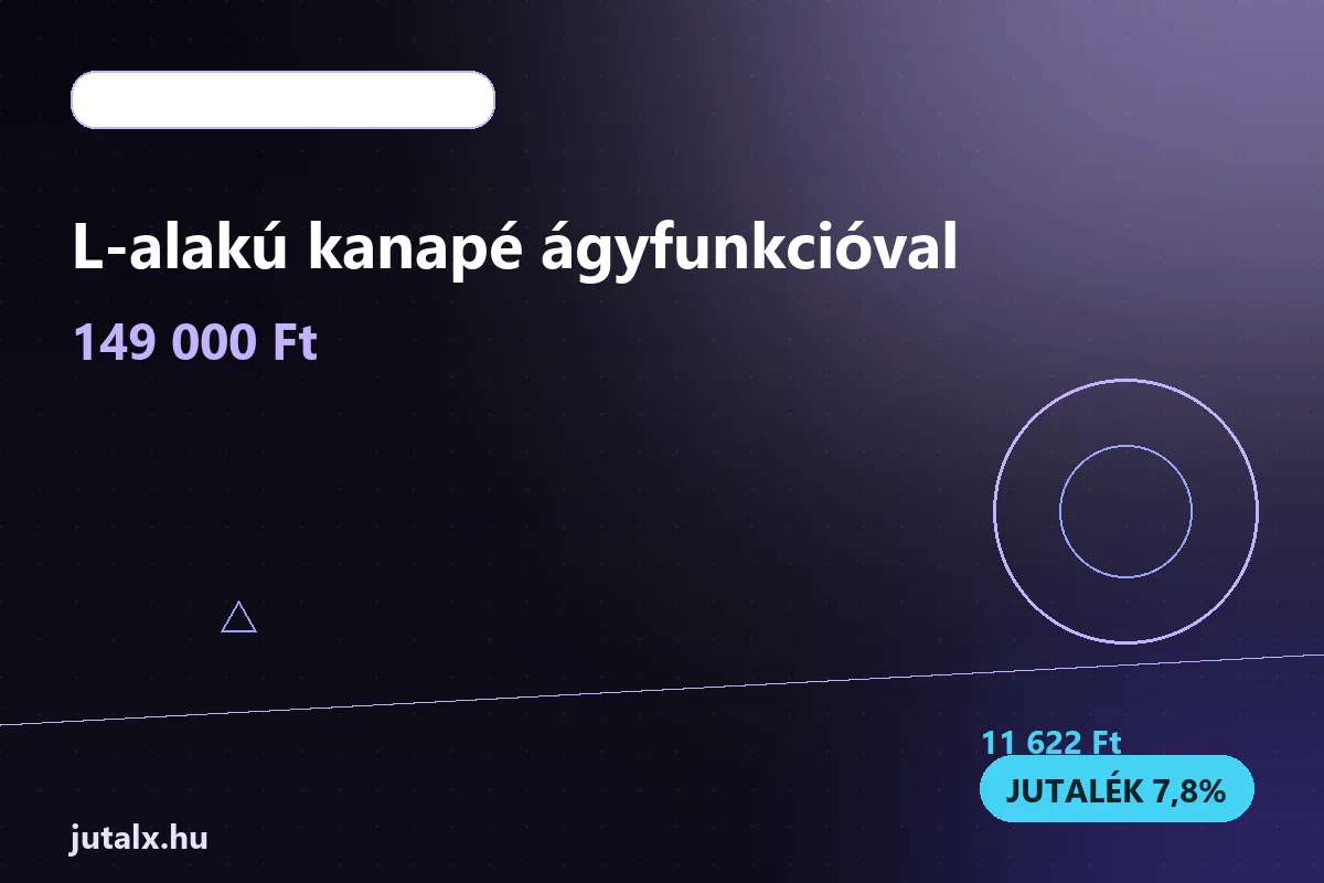 L-alakú kanapé ágyfunkcióval — Bútor és lakberendezés ajánlat jutalékkal