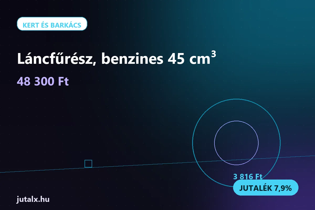 Láncfűrész, benzines 45 cm³ — Kert és barkács ajánlat jutalékkal