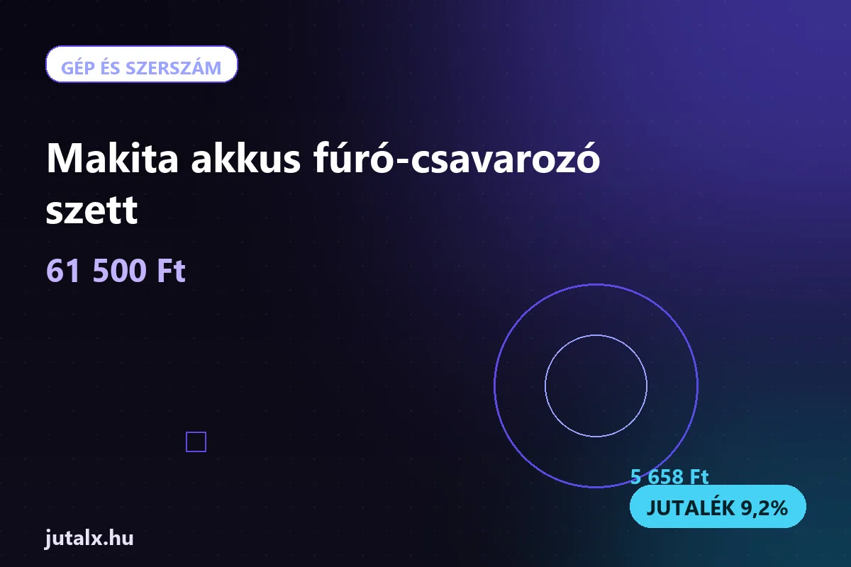 Makita akkus fúró-csavarozó szett — Gép és szerszám ajánlat jutalékkal