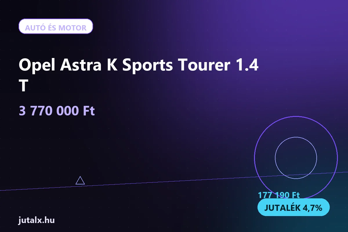 Opel Astra K Sports Tourer 1.4 T — Autó és motor ajánlat jutalékkal