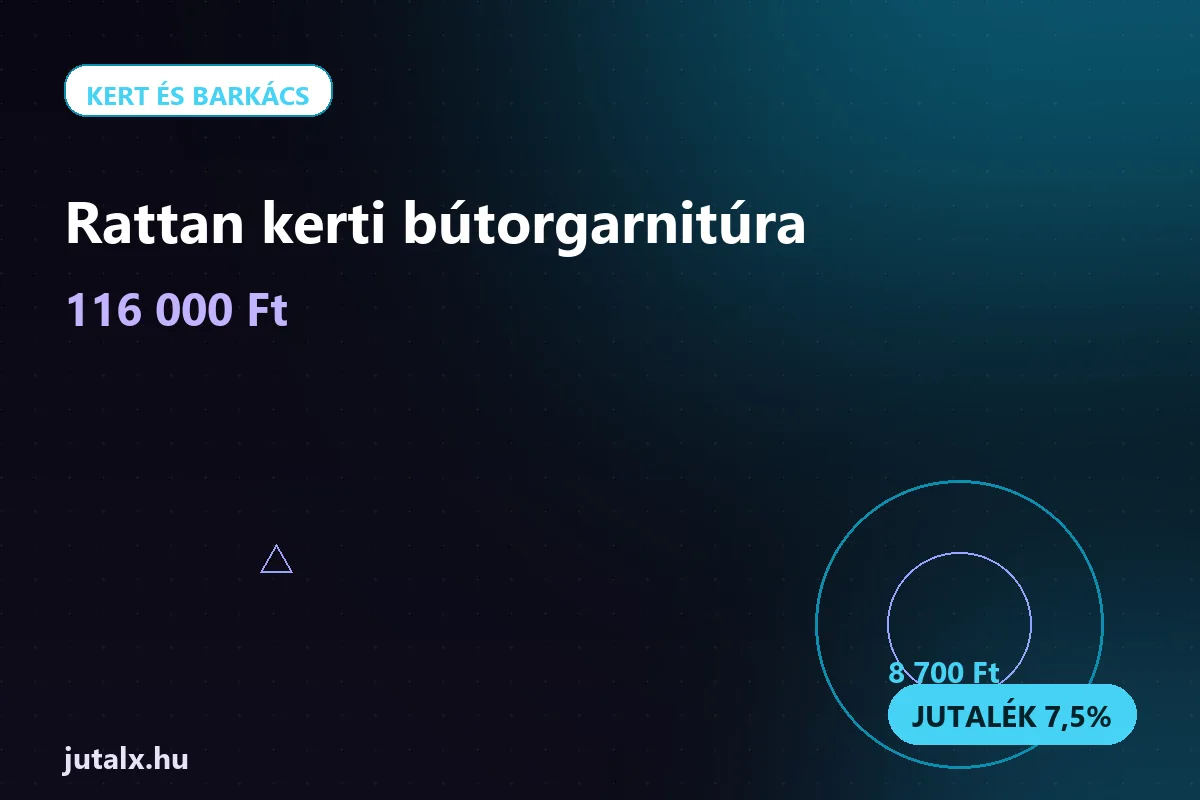Rattan kerti bútorgarnitúra — Kert és barkács ajánlat jutalékkal