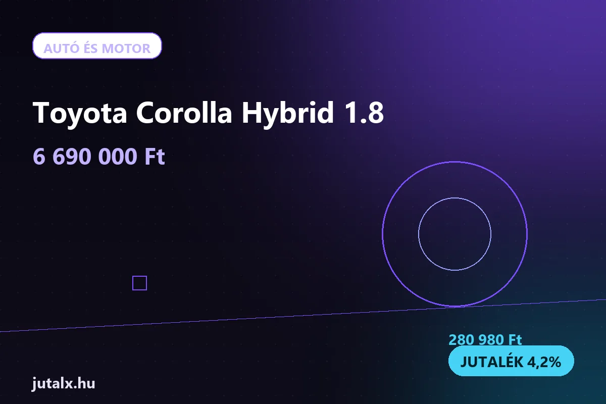Toyota Corolla Hybrid 1.8 — Autó és motor ajánlat jutalékkal